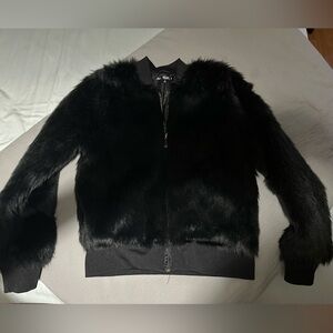 Black fur jacket